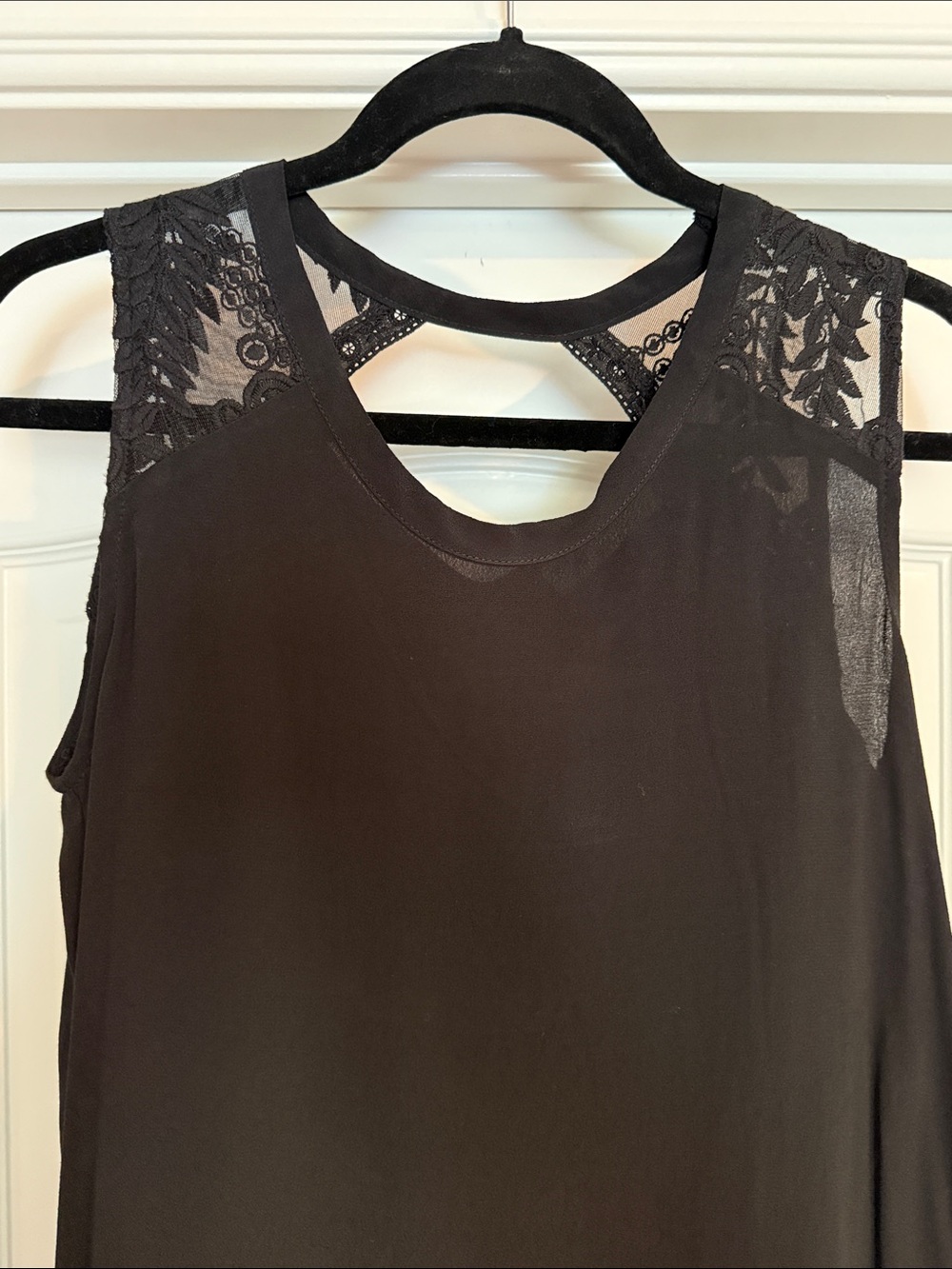 Elodie Black Sleeveless Blouse Top